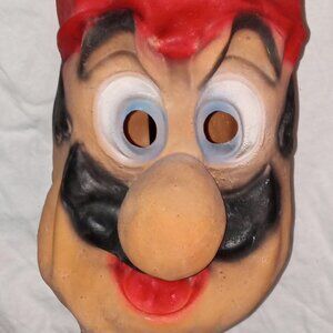 Rare Vintage Topstone Nintendo Super Mario Bros Mario Latex Mask
